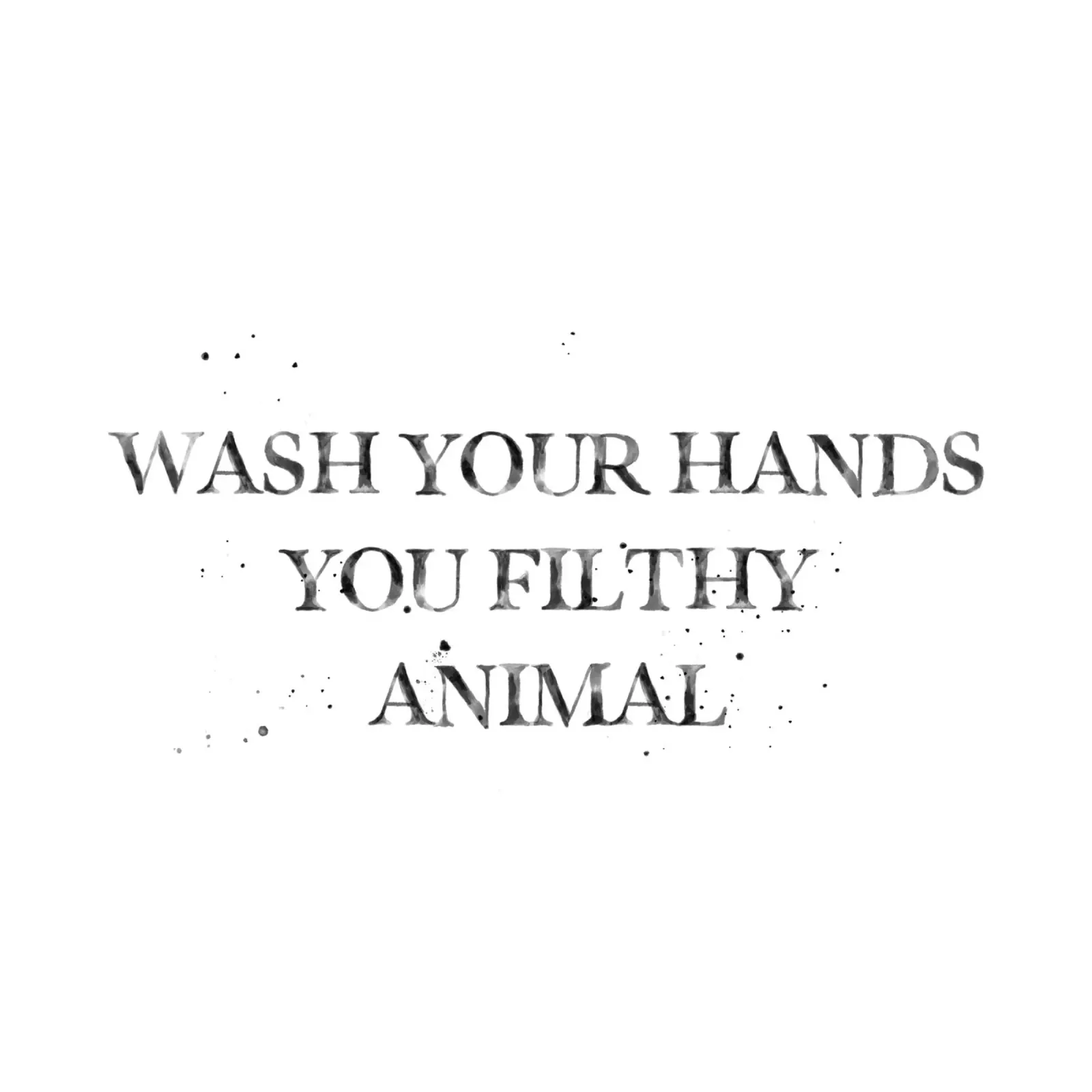 Was je handen vies beest - badkamer quote canvas met Baklijst van Summer Soul Co. - Quotes
