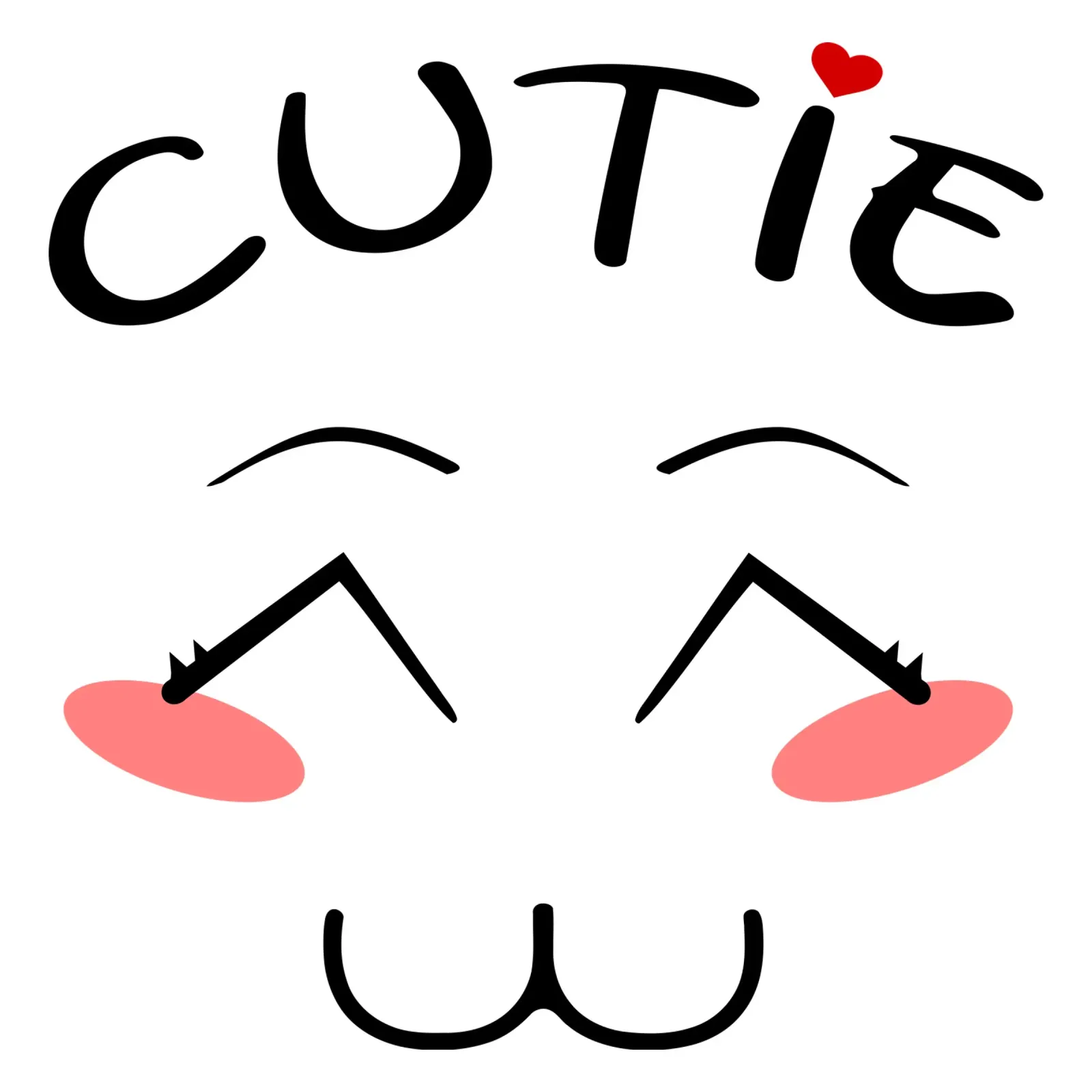 Schattig Kawaii Gezicht Japan Anime Stijl Ontwerp poster met houten frame van sillyindustries