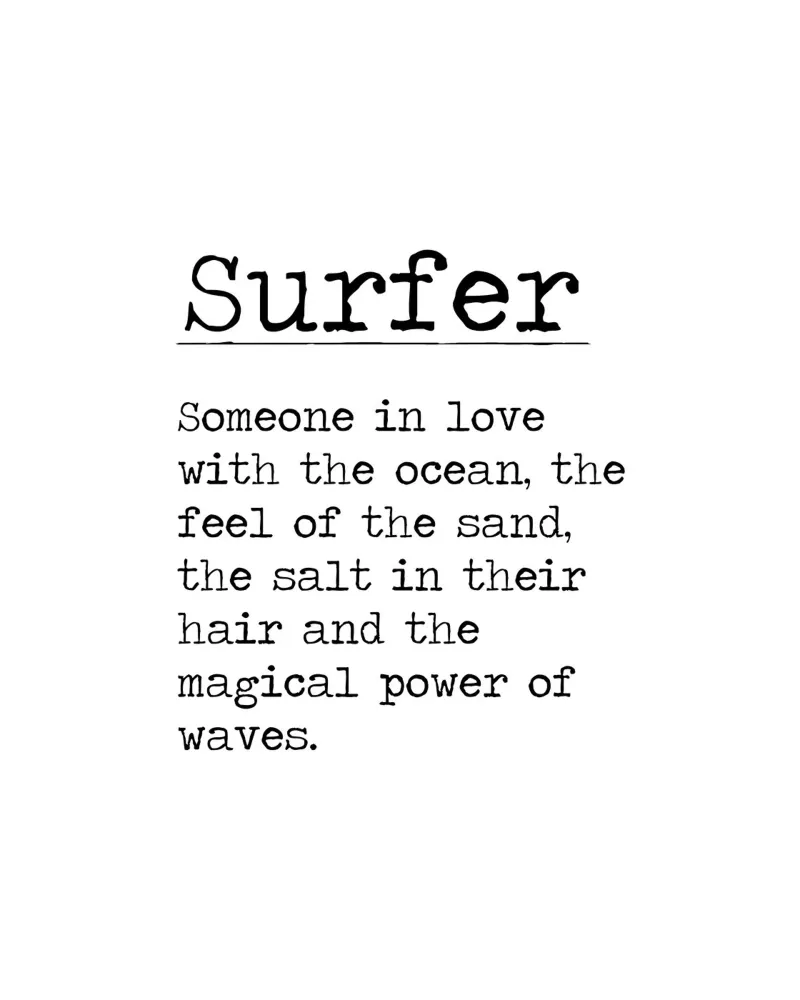 Surfer Surf Definitie - Quote minimalist forex-plaat van Summer Soul Co. - Quotes