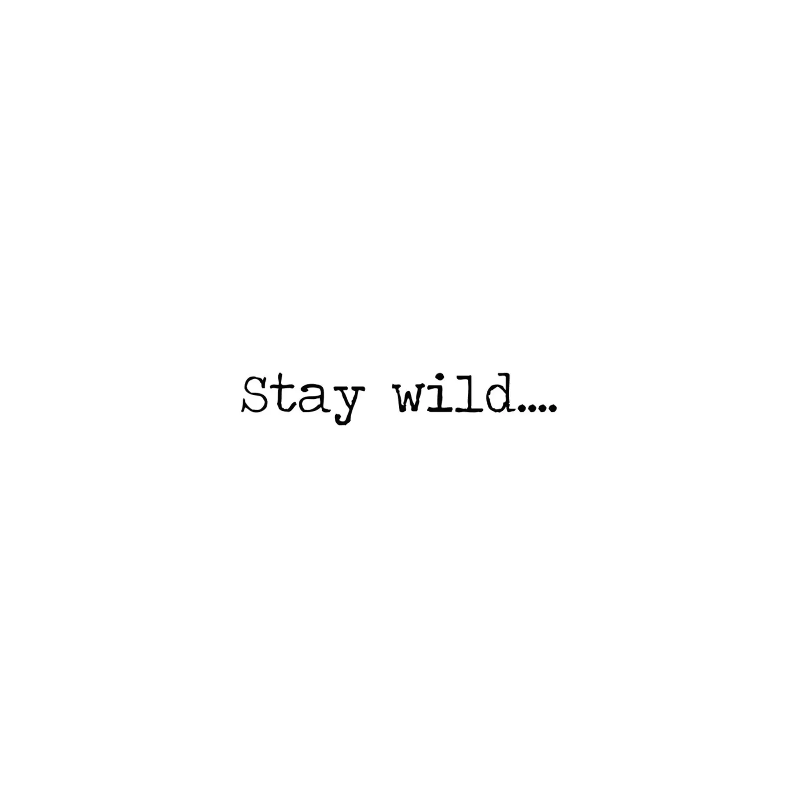 Stay Wild - Quote minimalist black and white typerwriter alu-dibond by Summer Soul Co. - Quotes