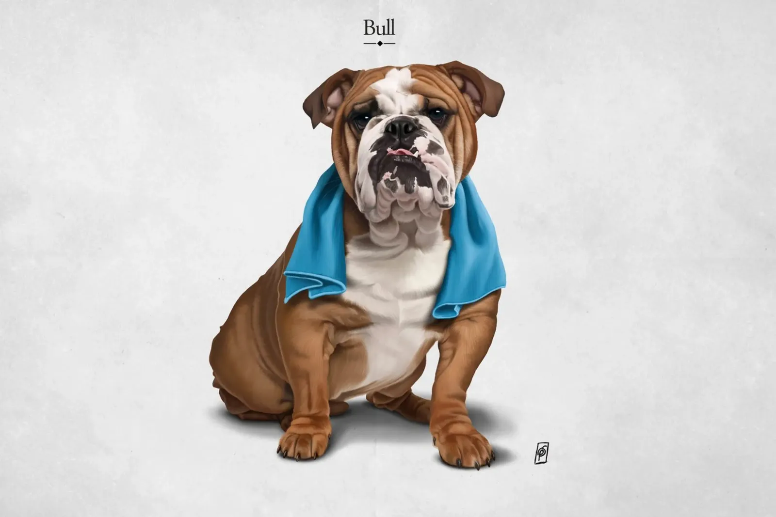 Bull (Titled) carta hahnemühle da Rob Art | Illustration
