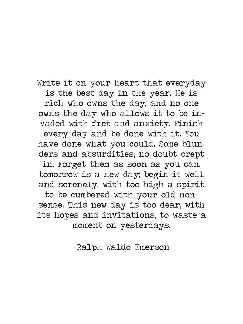 Schreib es auf dein Herz, Ralph Waldo Emerson Zitat Hahnemühle von Summer Soul Co. - Quotes