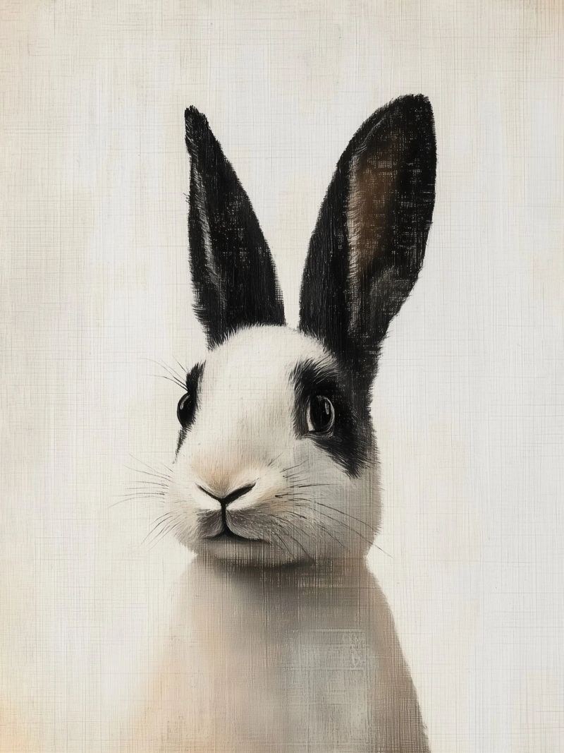 Tom cute bunny poster by Carinaprint