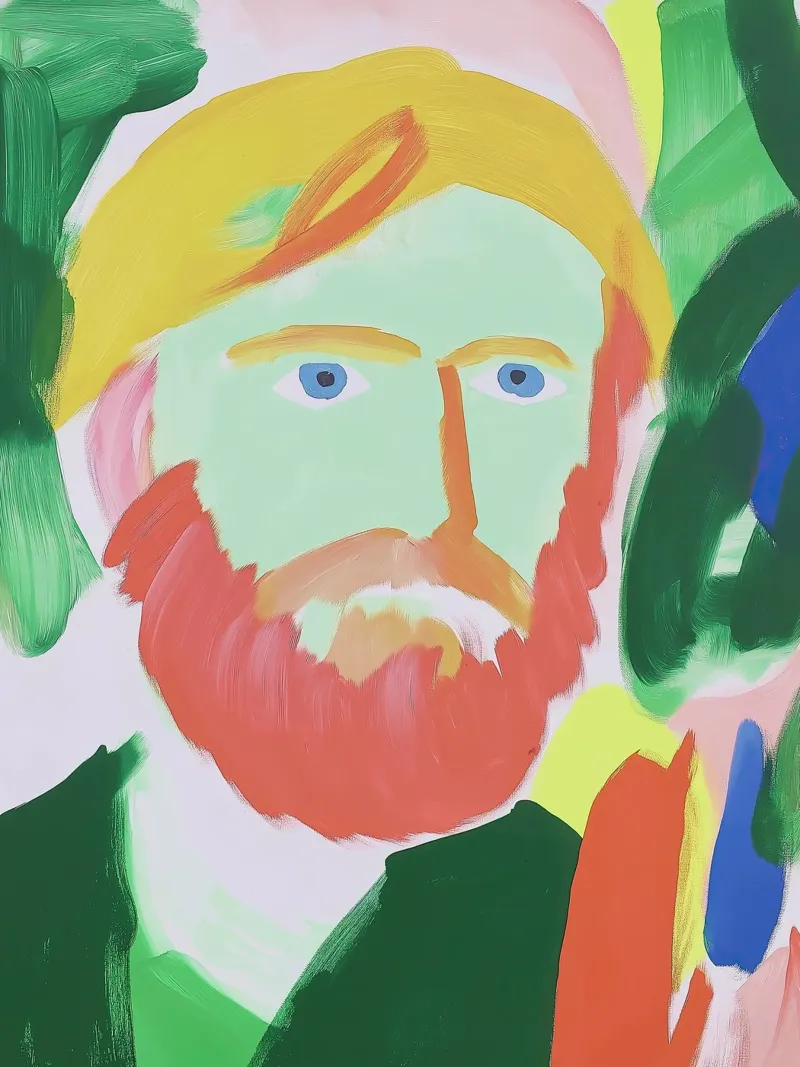 Autoritratto di Van Gogh poster con telaio in plastica da Art Center