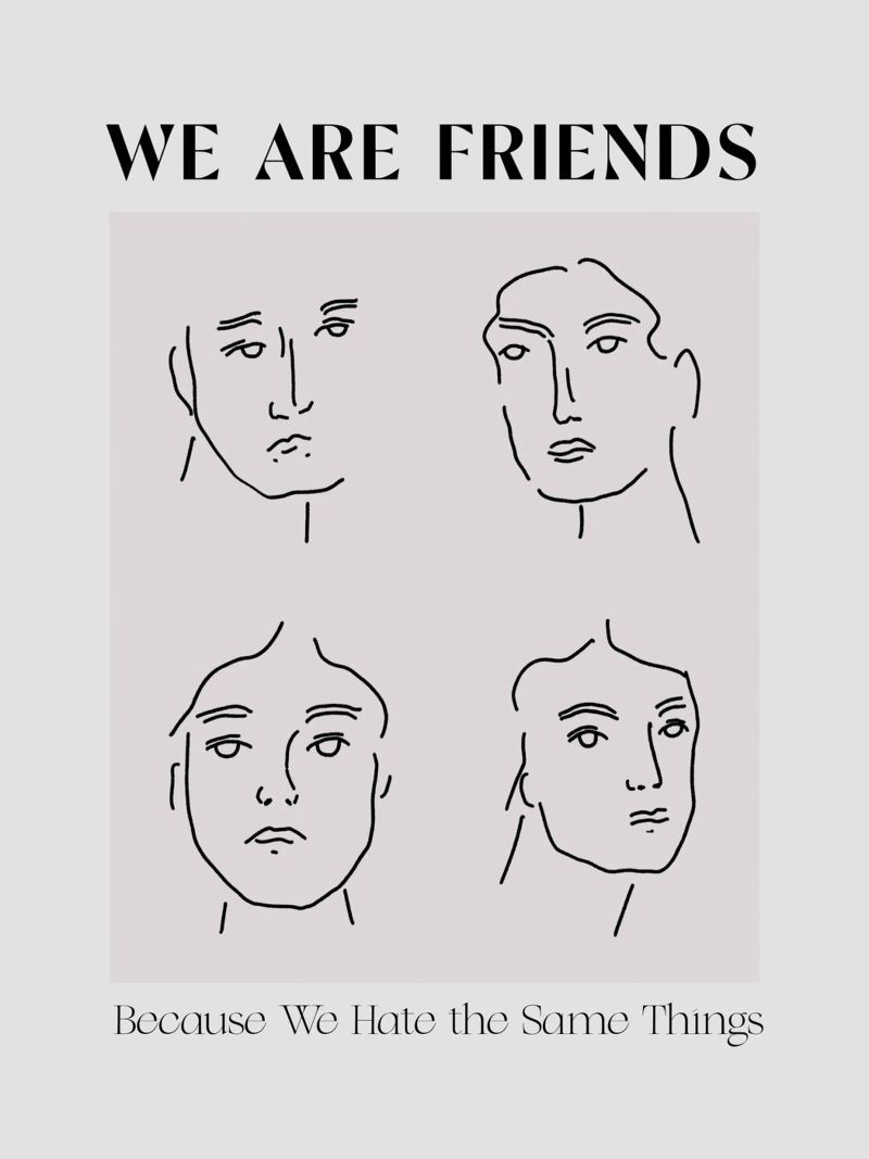 We Are Friends poster con marco de plástico de treechild