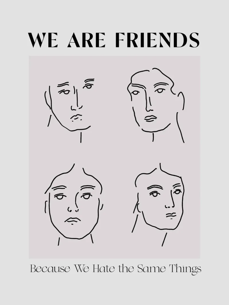 We Are Friends poster con marco de aluminio de treechild