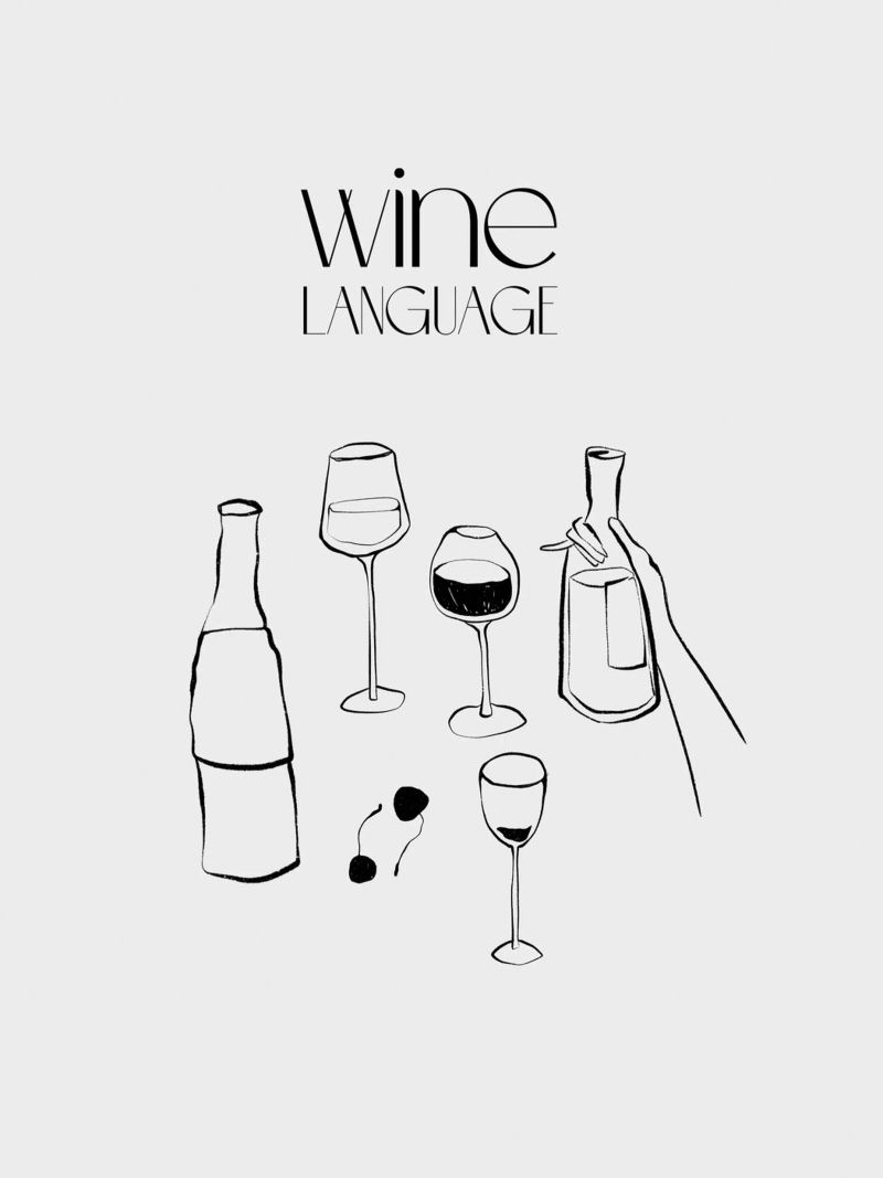 Wine Language Poster von treechild