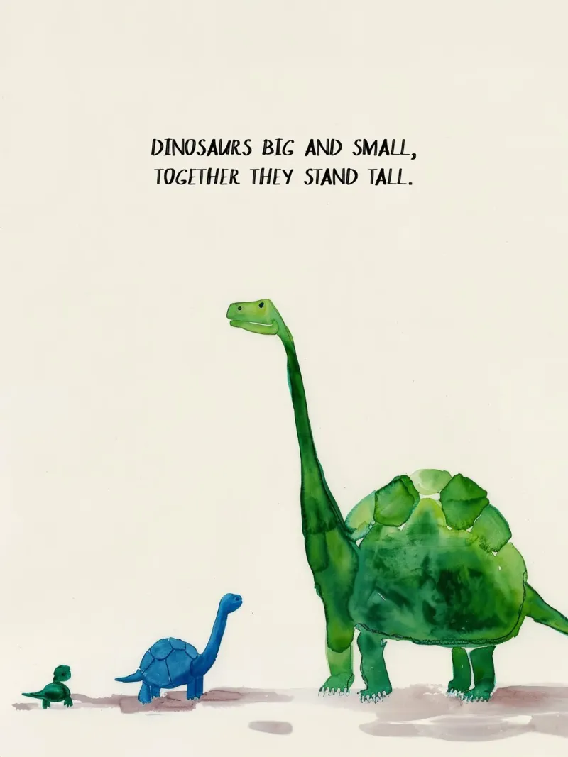Dinosaurs Big And Small pellicola backlit da treechild