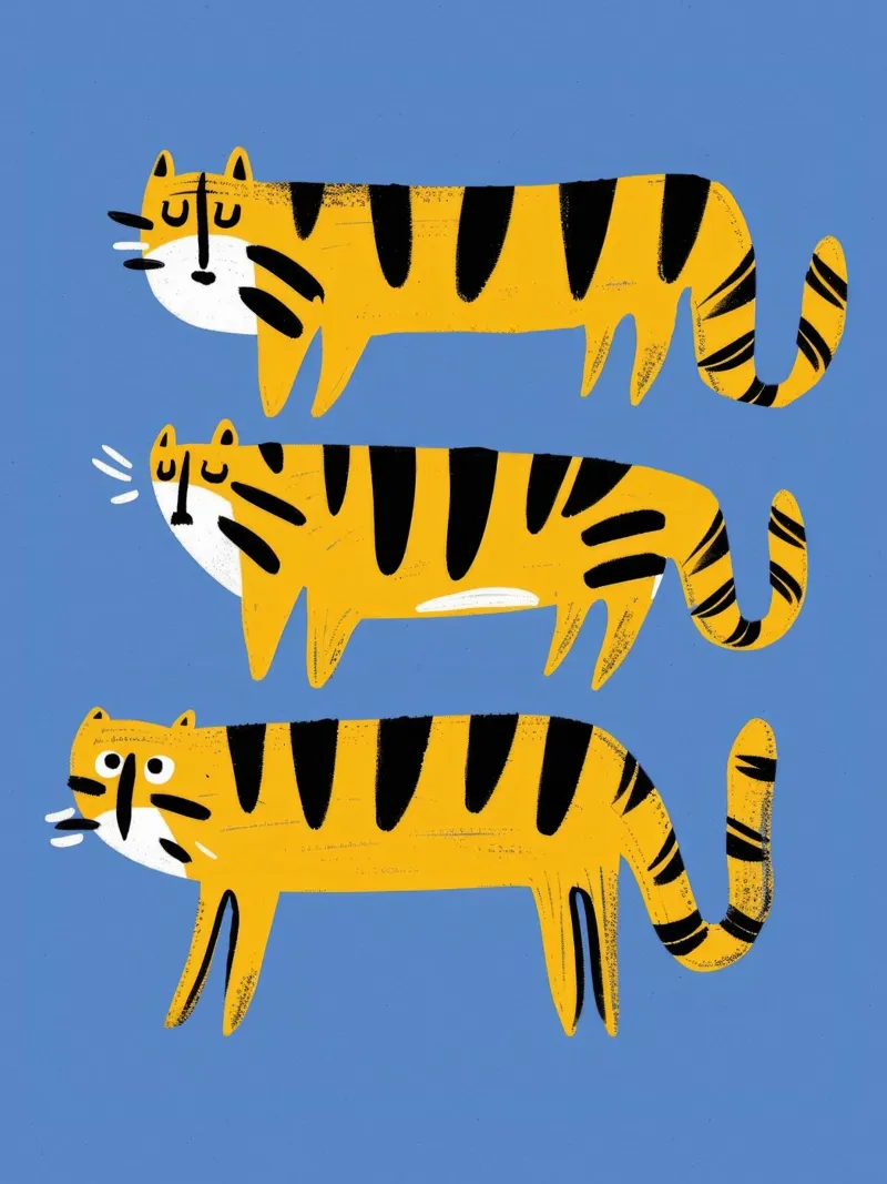 Funky Tigers plexiglass da treechild