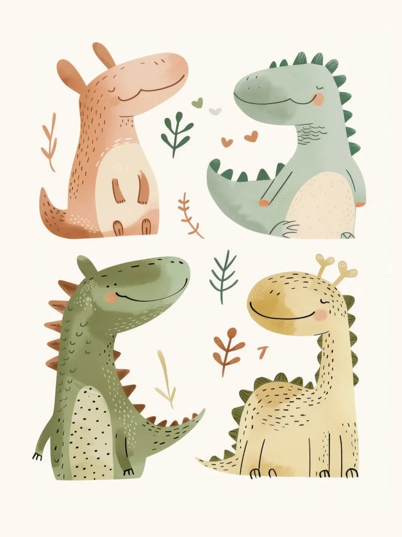 Happy Dinosaurs pellicola backlit da treechild