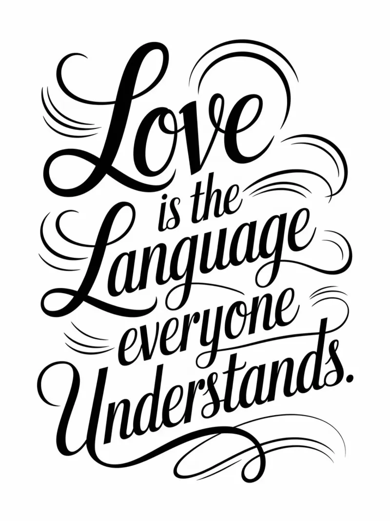 L'amore è la lingua che tutti capiscono pellicola backlit da logic
