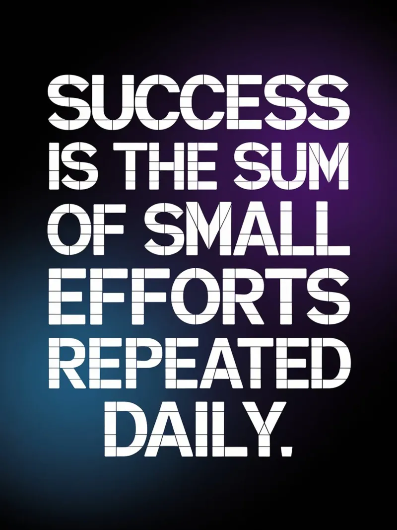 SUCCESS IS THE SUM OF SMALL EFFORTS REPEATED DAILY. canvas by logic