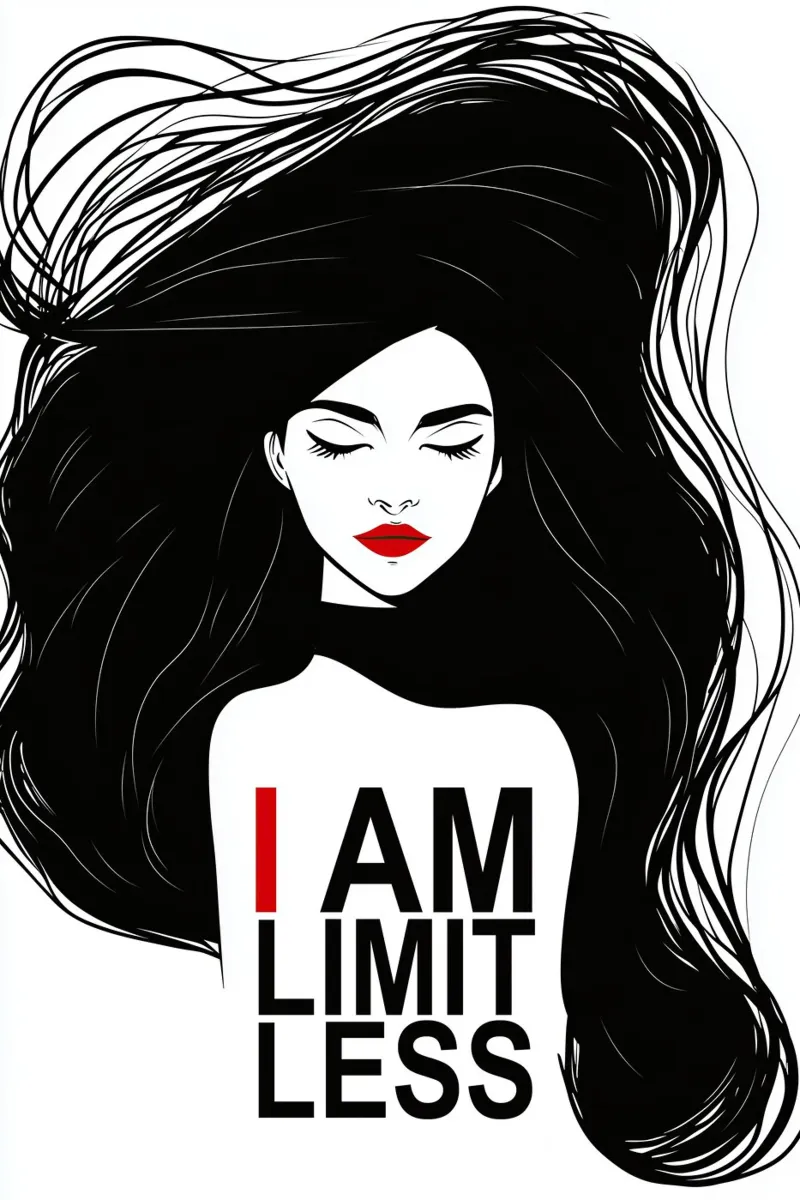 I Am Limitless | Poster motivazionale per donne poster da Autofocus