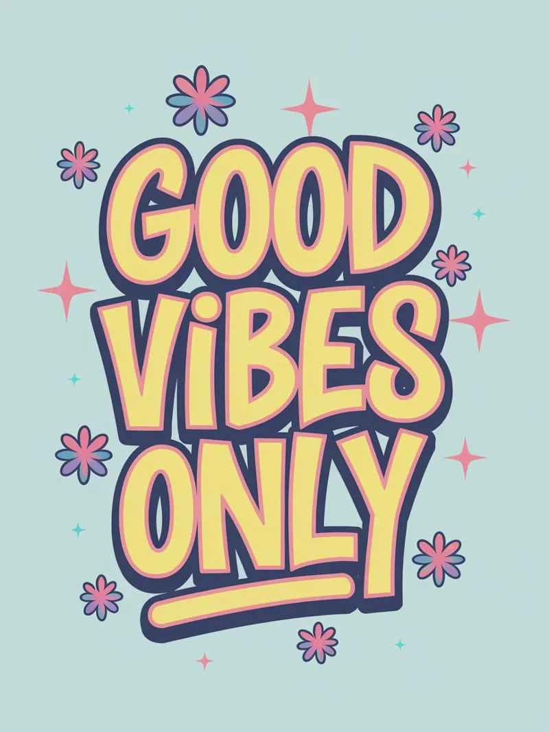 GOOD VIBES ONLY hahnemühle by logic