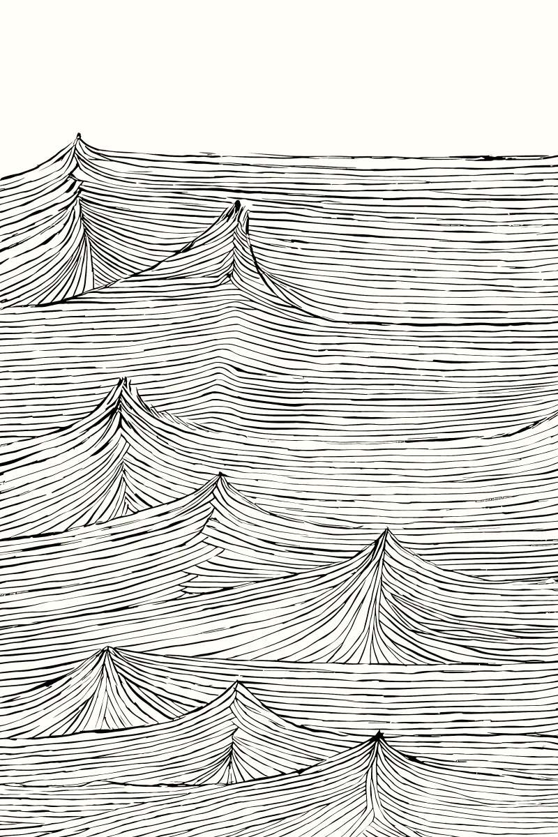 "Eternal Flow" - un mouvement intemporel dans une structure monochrome alu dibond de Kunst und Kontrast