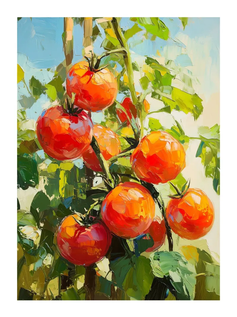 Pomodori rossi in vernice poster con telaio in plastica da Spice & Style