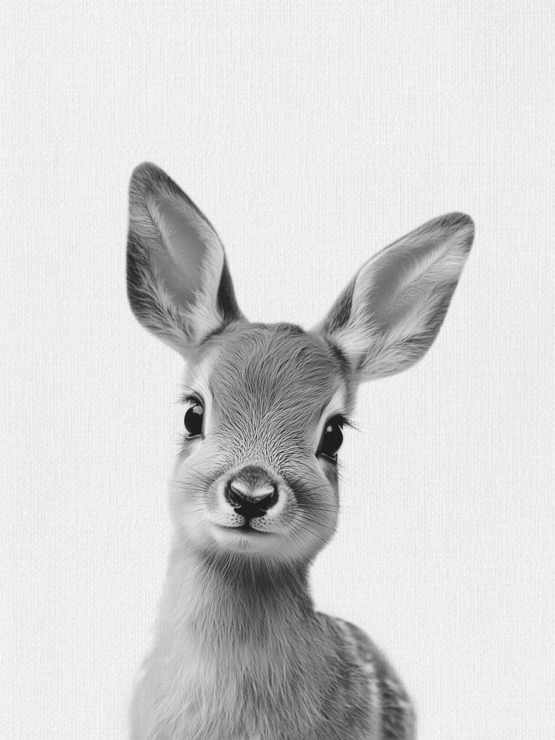 Bambi niedlicher Reh Leinwand von Carinaprint