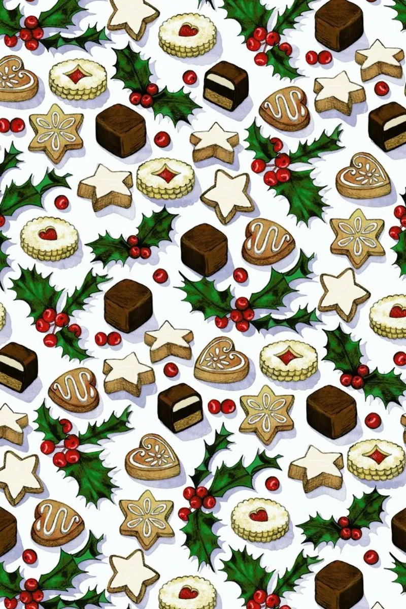 Christmas Treats And Cookies poster con telaio in plastica da Micklyn Le Feuvre