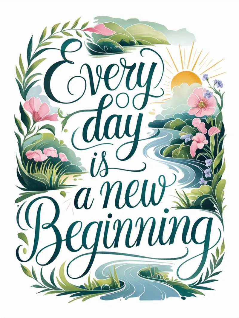 Every day is a new beginning. canvas by logic