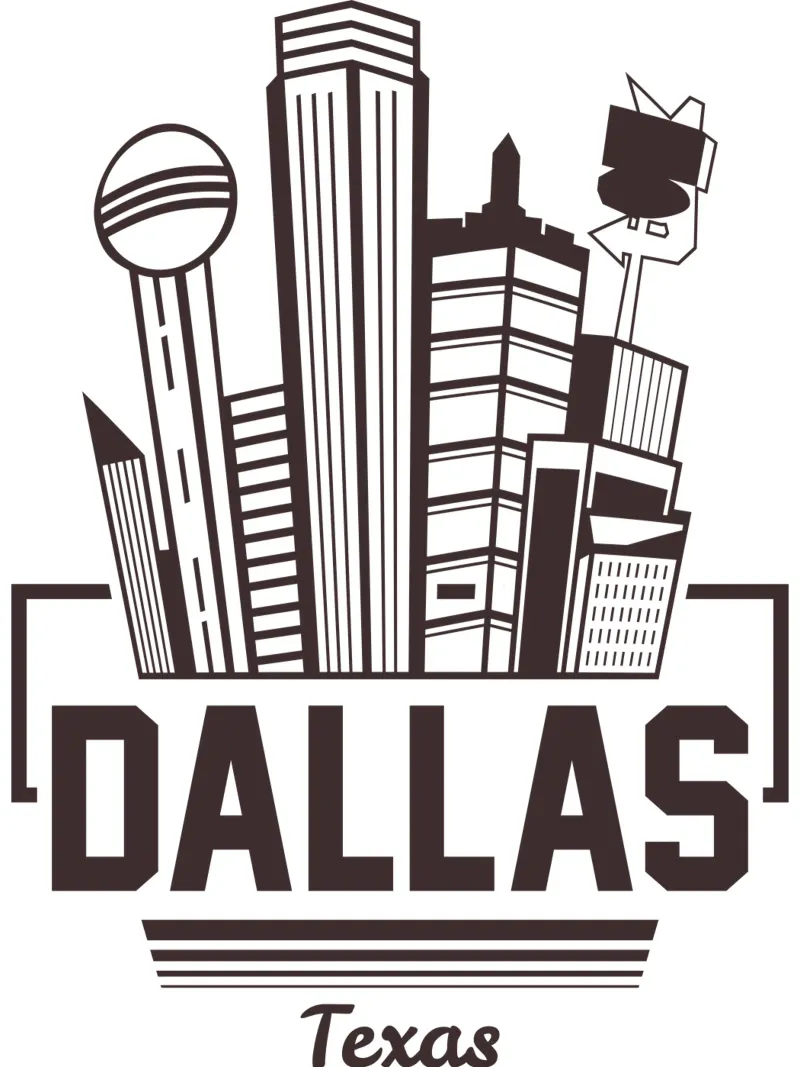 Dallas Texas US Classic Art Design poster with wooden frame by rivariahill