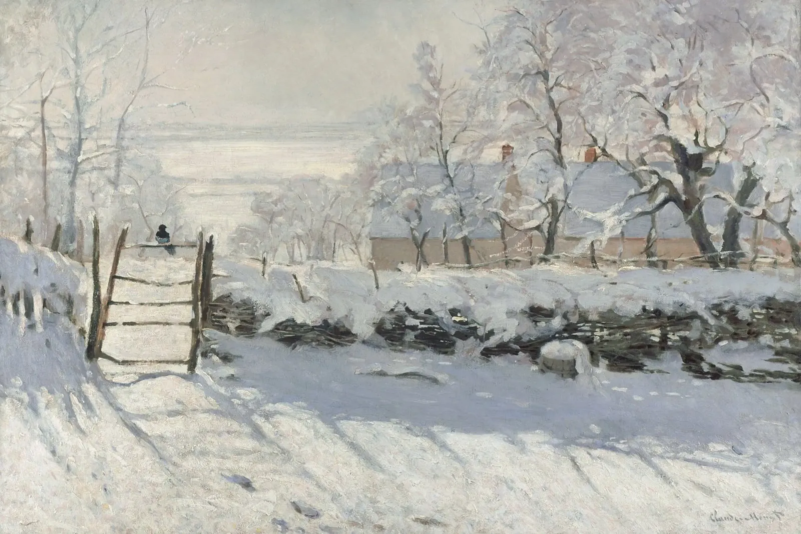 The Magpie Claude Monet carta hahnemühle da apoloprints