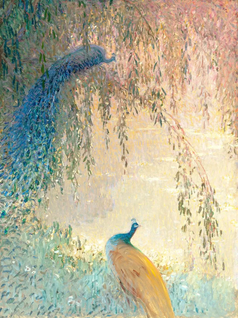Boho Peacocks poster con telaio in plastica da apoloprints
