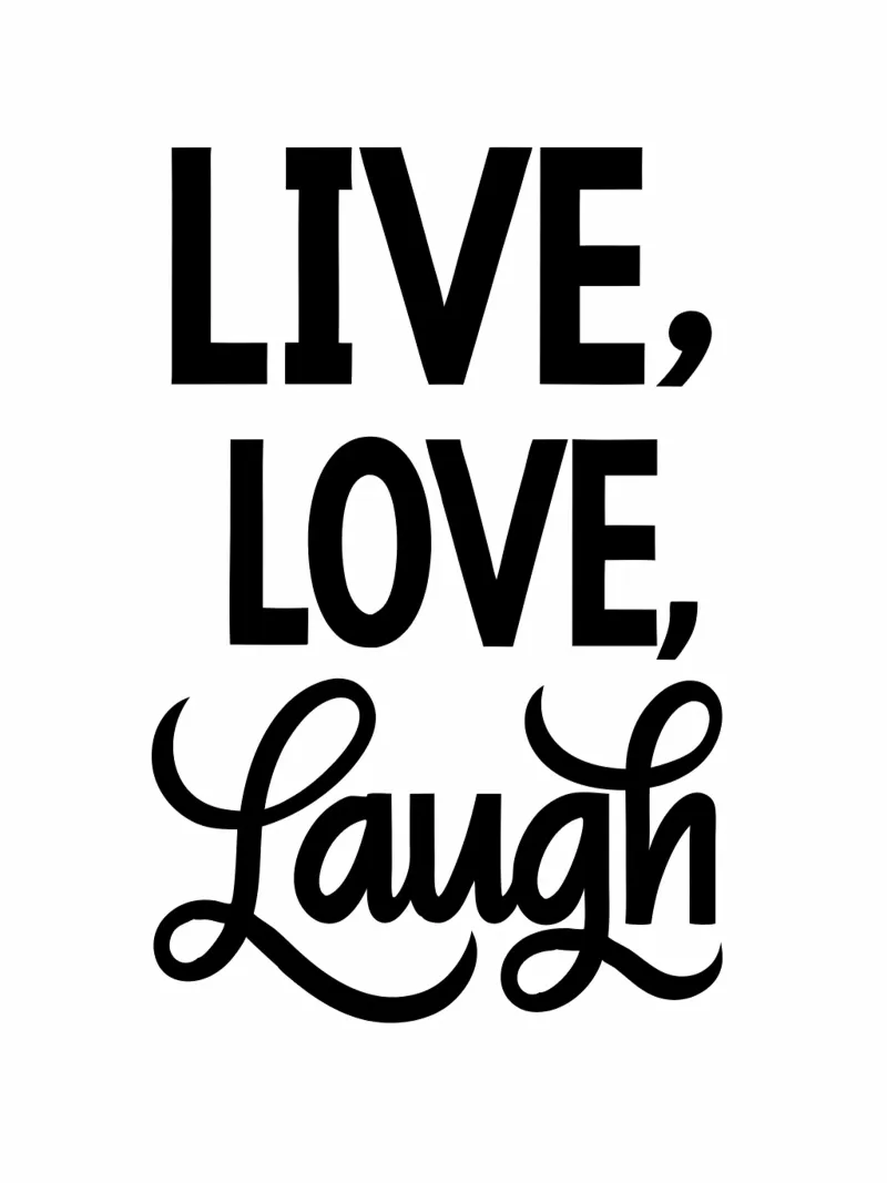 Vivere amare ridere pellicola backlit da logic