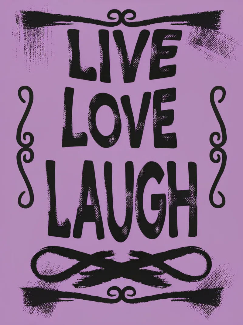 Vivere amare ridere pellicola backlit da logic