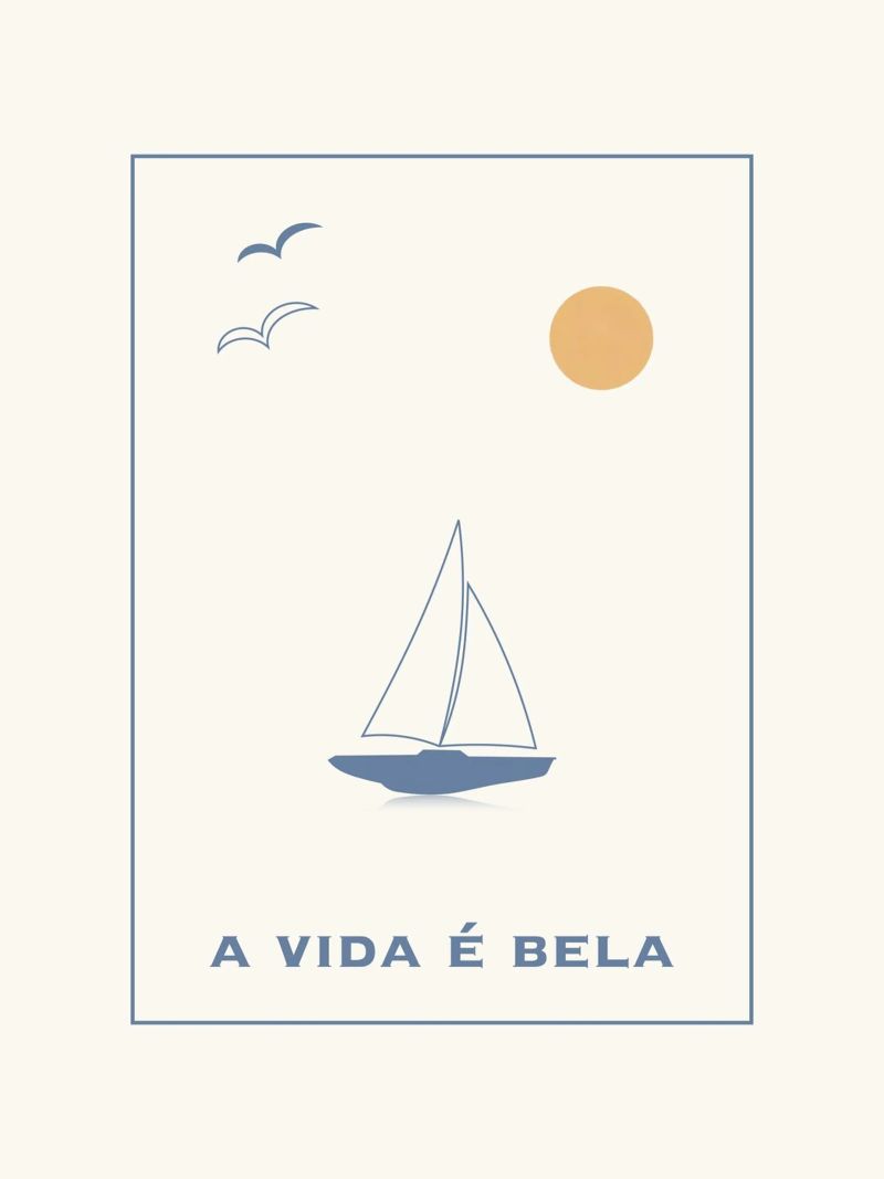 A VIDA É BELA Leinwand von natural neutral