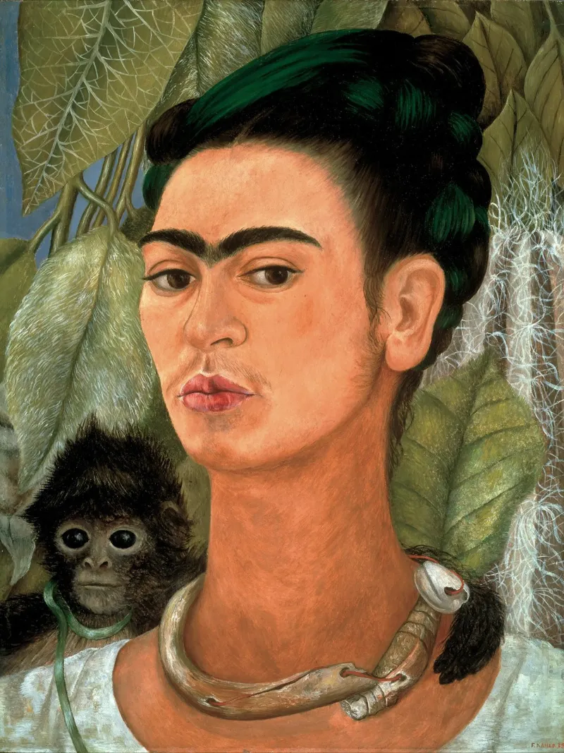 Frida Kahlo - Self Portrait with Monkey acrylic glass by ARTOTHEK