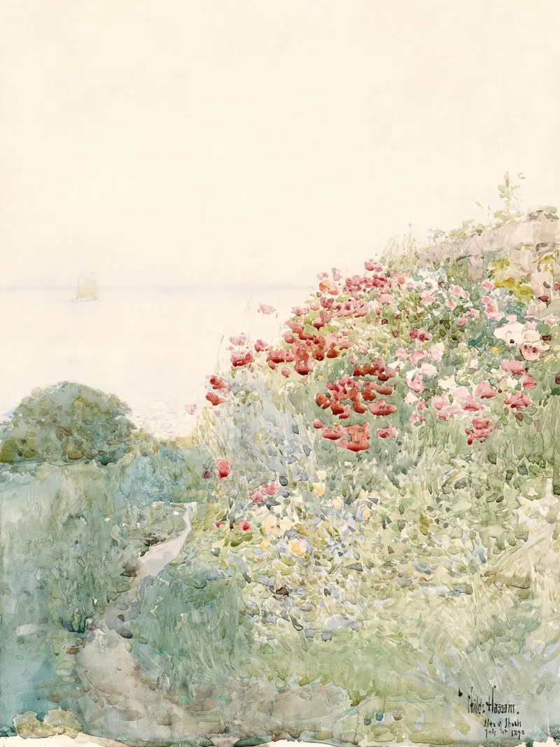 Field of Poppies by Childe Hassam carta hahnemühle da apoloprints