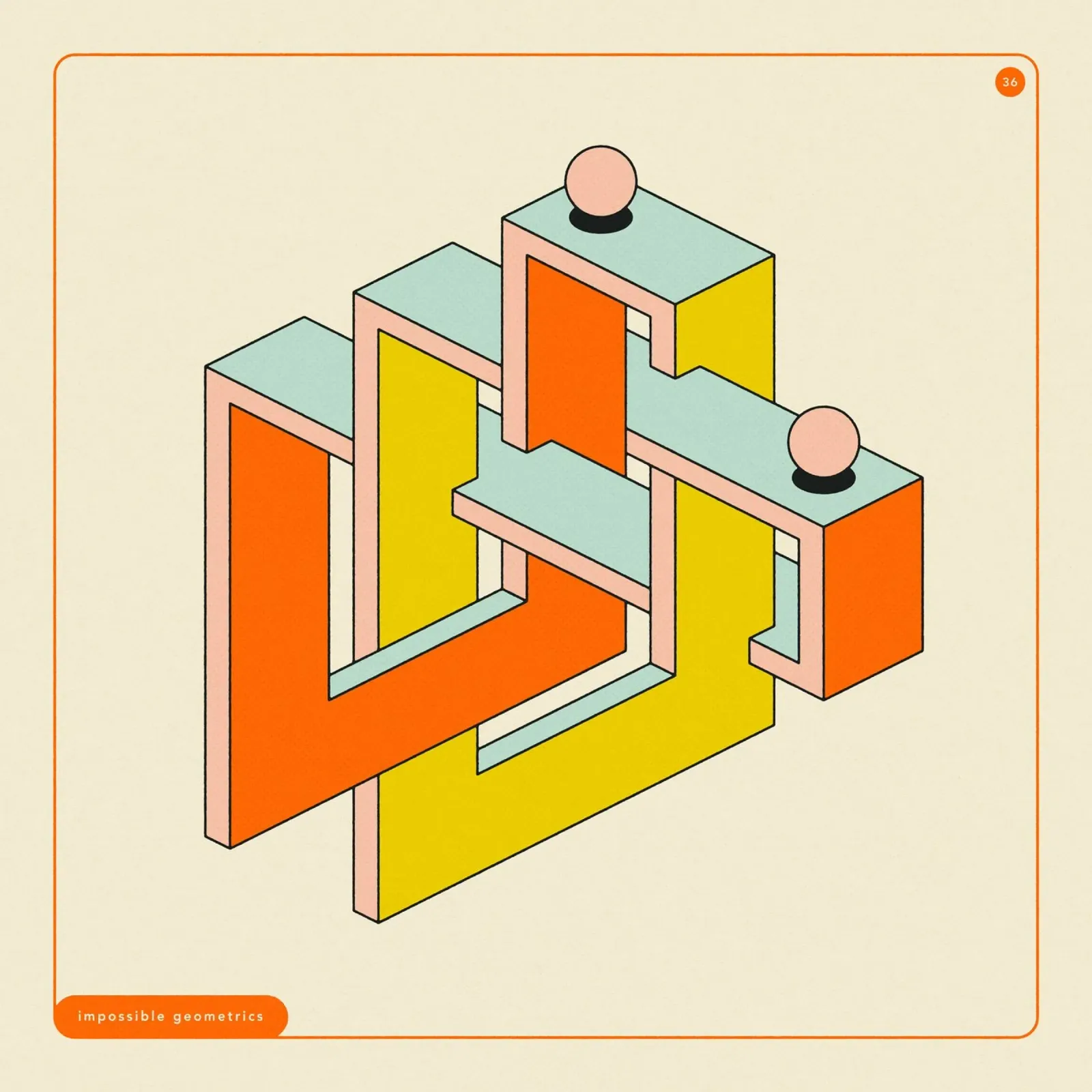 IMPOSSIBLE GEOMETRICS (36) placa de forex de Jazzberry Blue