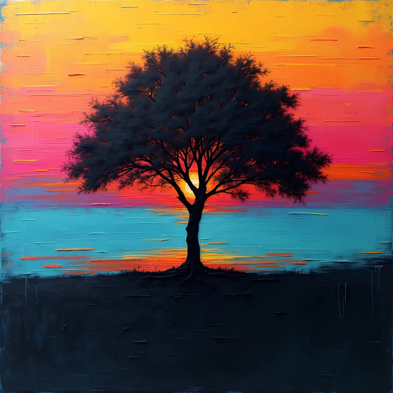 Sunset Sentinel poster with plastic frame by Artistic-shop