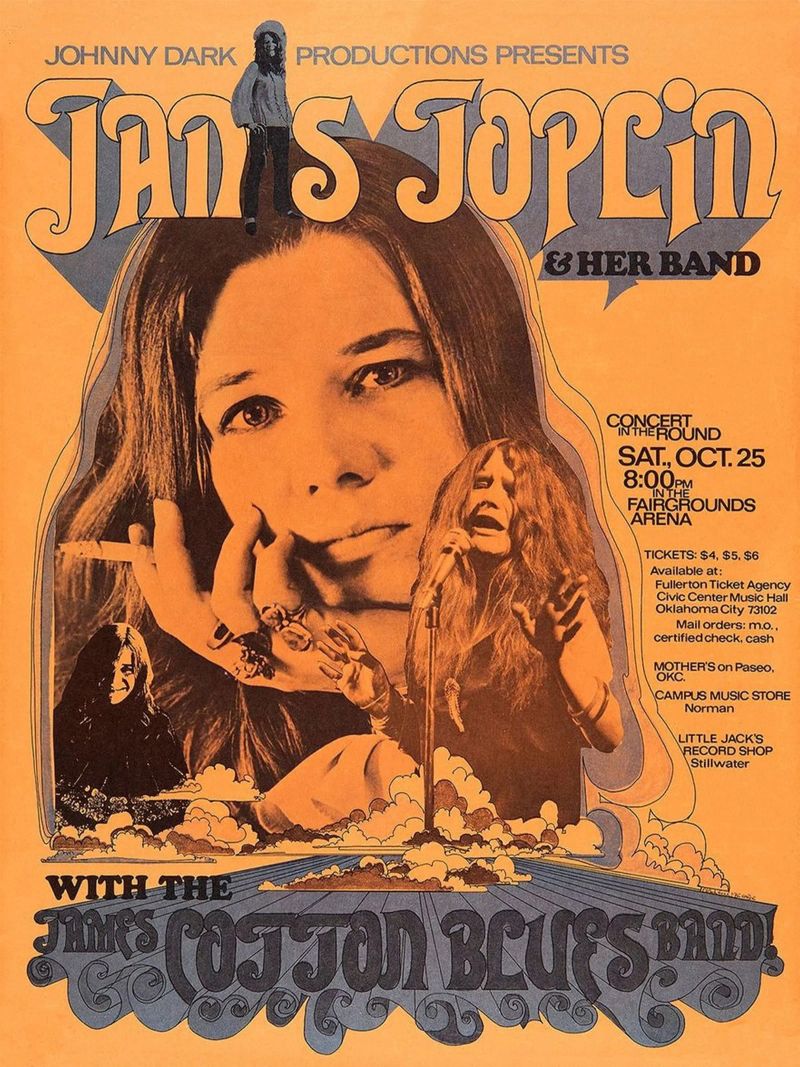 JANIS JOPLIN 1969 Concert Poster Wichita poster de SoundStudio