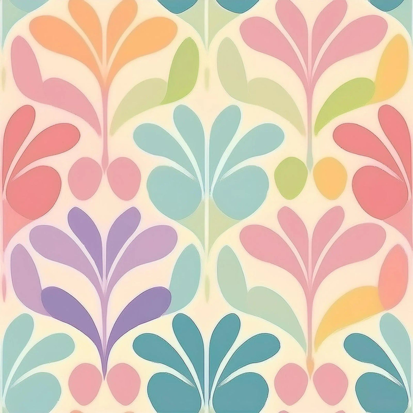 Floral inspirierter Regenbogen: Zarte Pastell-Muster-Kunst Poster von HoneyDesignsByK