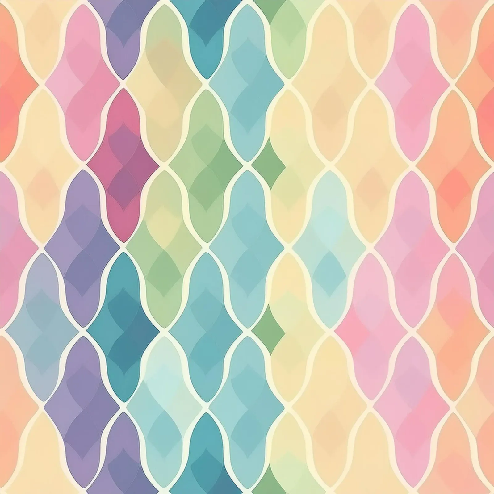 Morbido motivo a squame arcobaleno pastello per interni da sogno poster con telaio in alluminio da HoneyDesignsByK