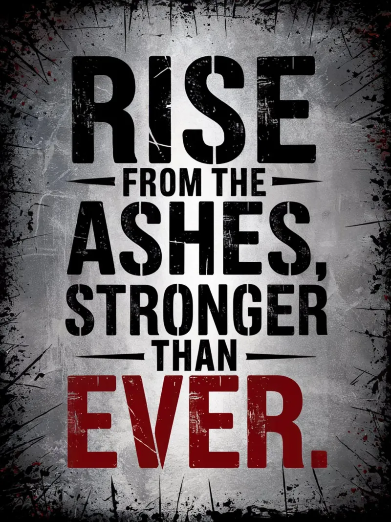 Rise from the ashes, stronger than ever alu-dibond by logic