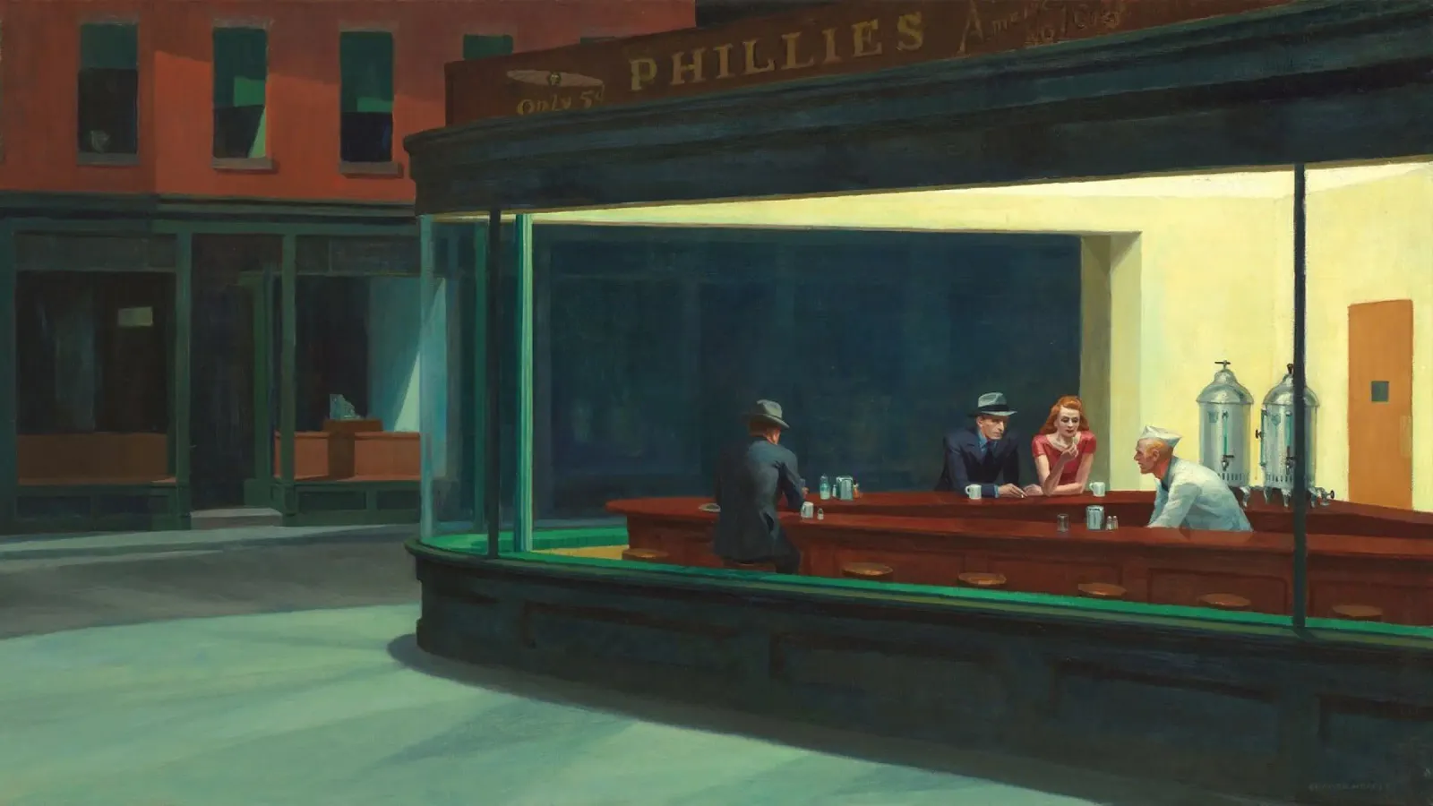 Nighthawks - Edward Hopper poster con telaio in legno da apoloprints