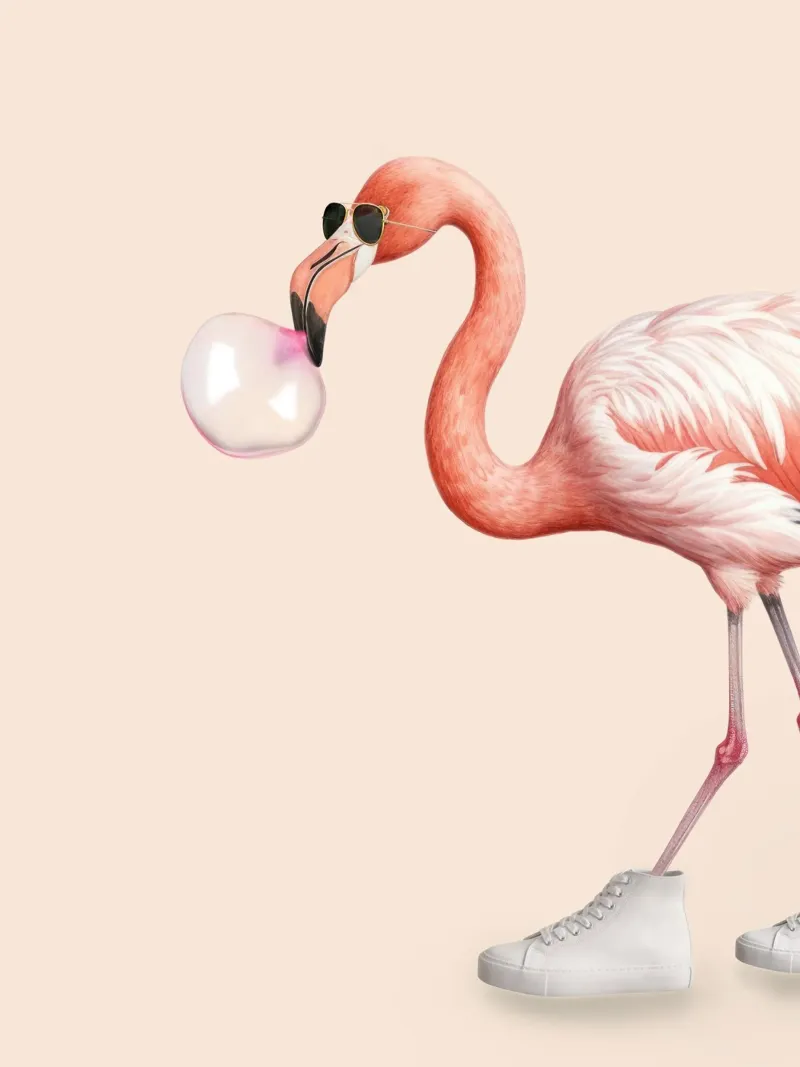 BUBBLE GUM FLAMINGO pellicola backlit da Dagmar Pels