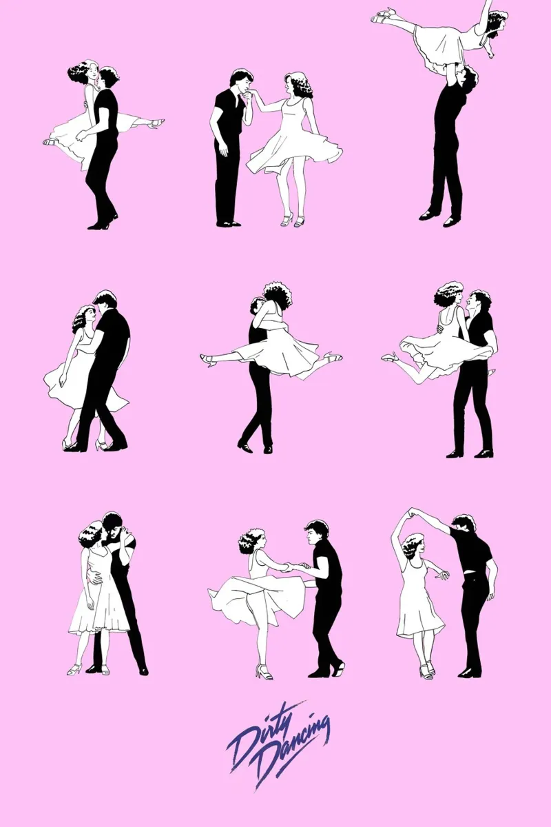 Dirty Dancing / Nobody Puts Baby in a Corner poster with wooden frame by Attaboy Dsgn