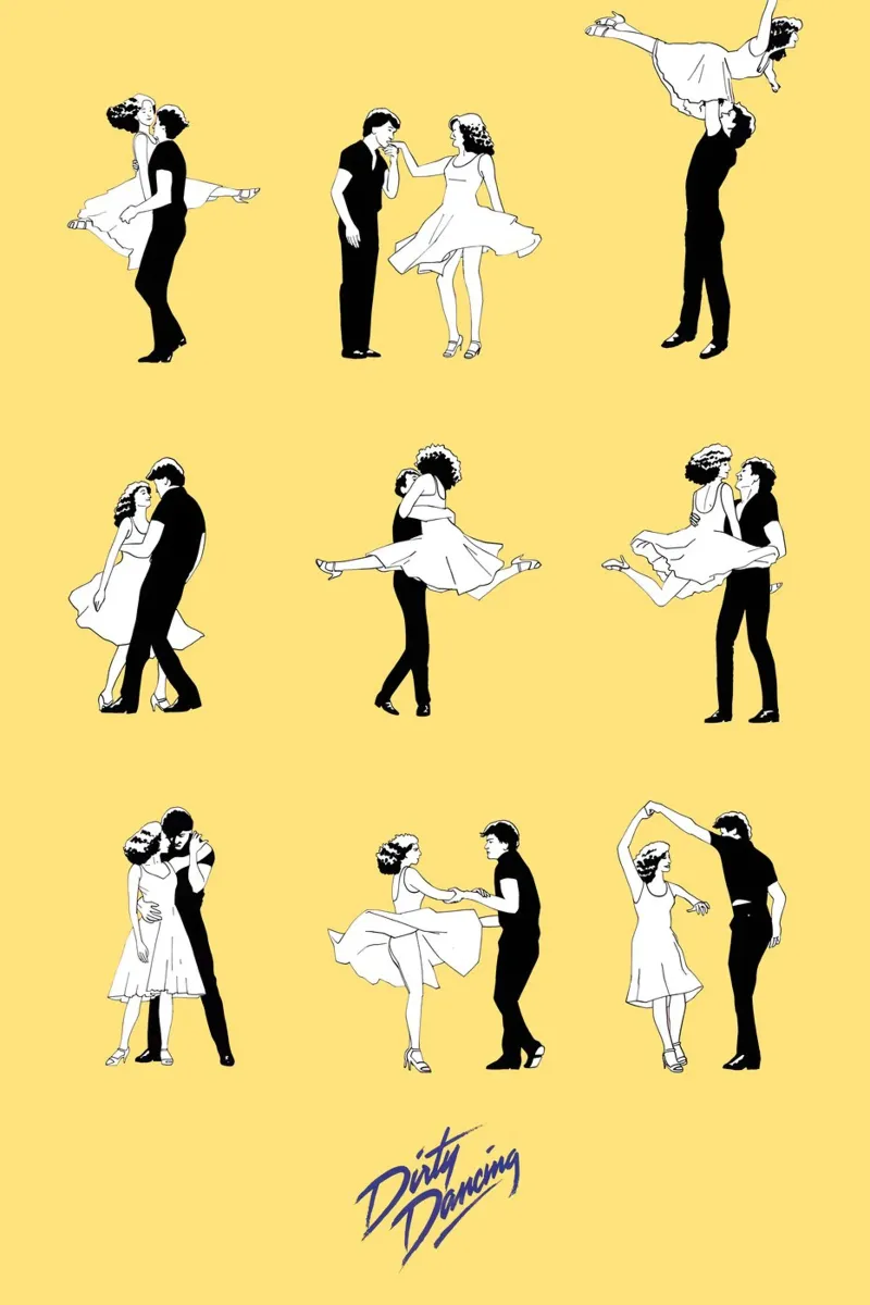Dirty Dancing poster with wooden frame by Attaboy Dsgn