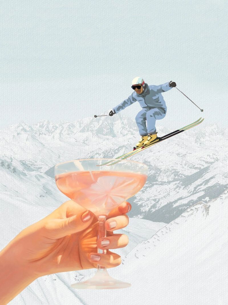 Apres Ski Cocktail Collage Poster von Dagmar Pels