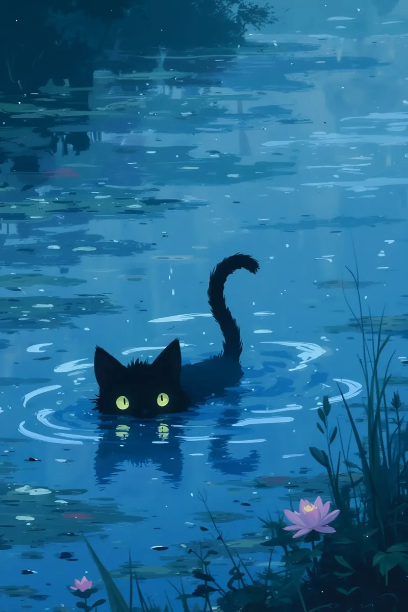 A Cat in the Lillies plexiglass da Attaboy Dsgn