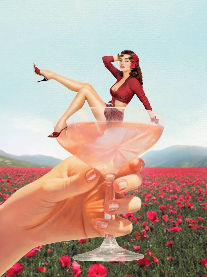 Cocktail sfacciato - Edizione di primavera poster con telaio in alluminio da Dagmar Pels
