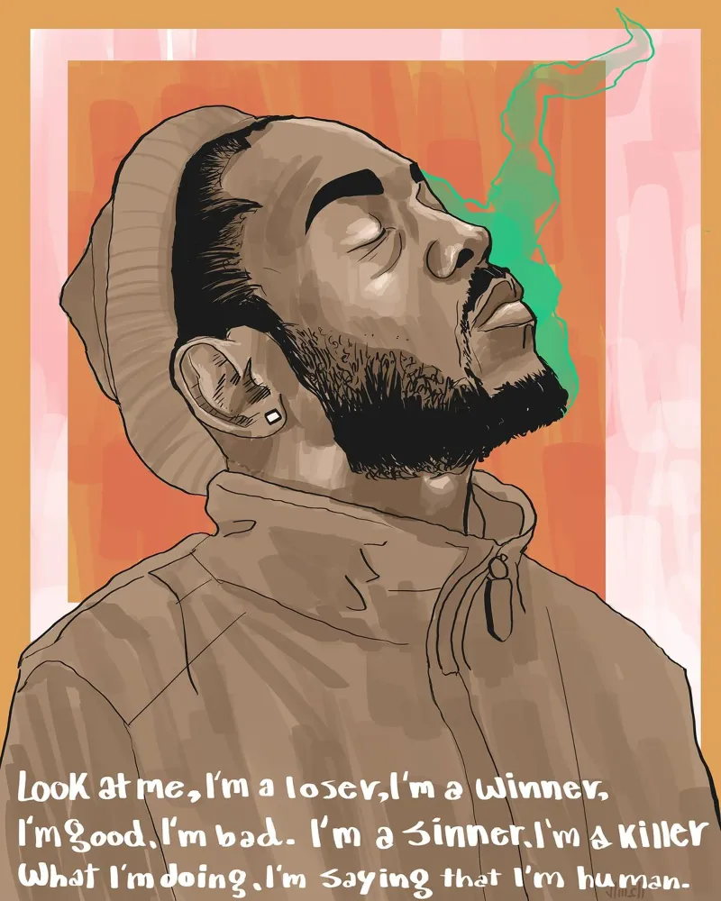 Kendrick Lamar poster with wooden frame by Attaboy Dsgn