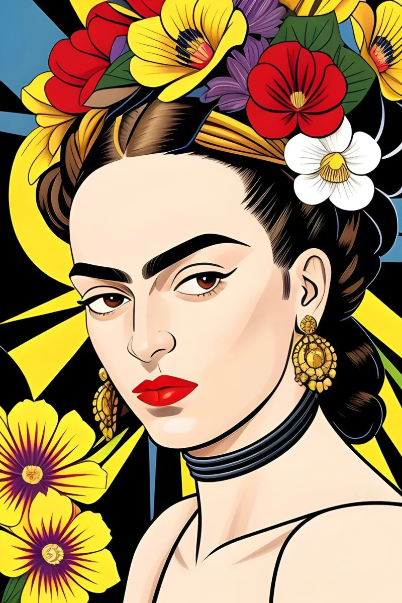 CORONA DI FIORI DI FRIDA KAHLO pellicola backlit da ART DECO