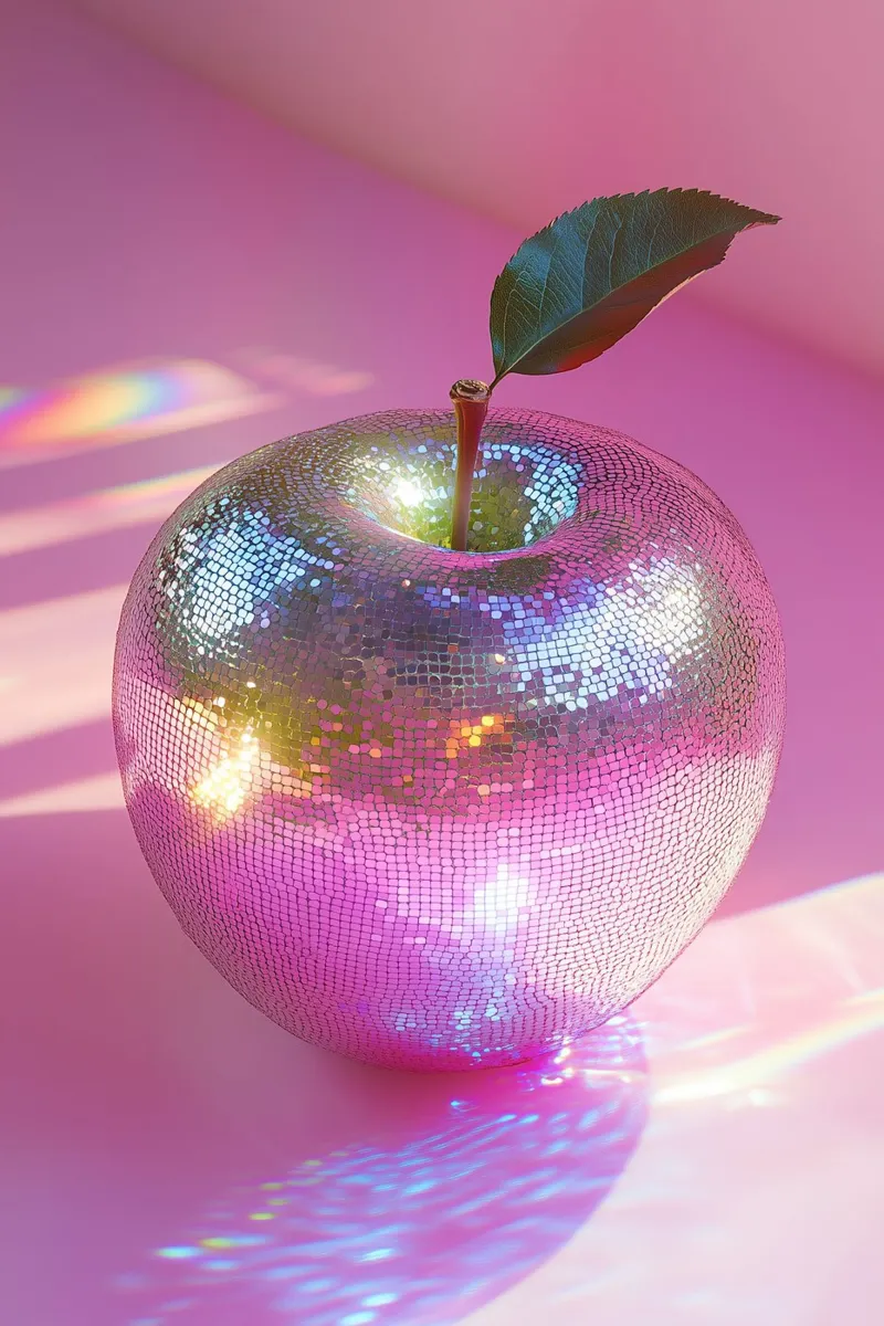 Mosaico di mele da discoteca poster con telaio in plastica da Carinaprint