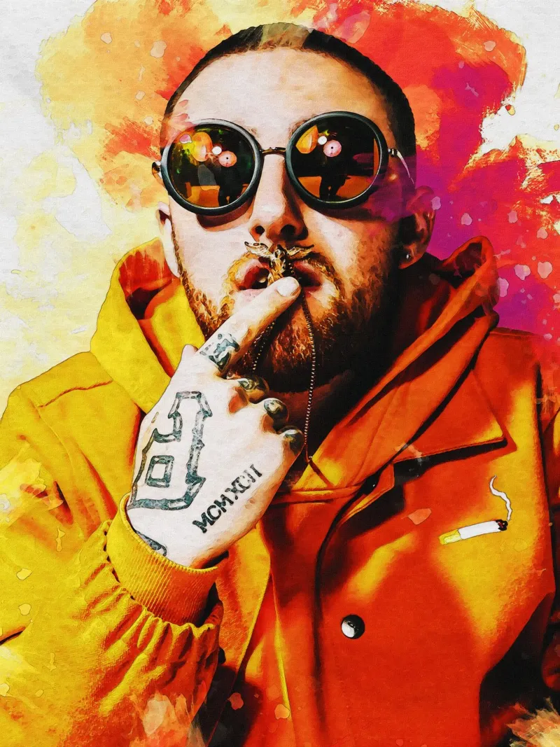 Sbaffo Mac Miller Ritratto pellicola backlit da Gunawan Rb