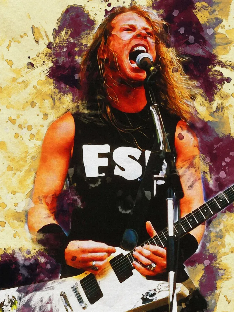 Smudge Of James Hetfield Live Performs canvas by Gunawan Rb