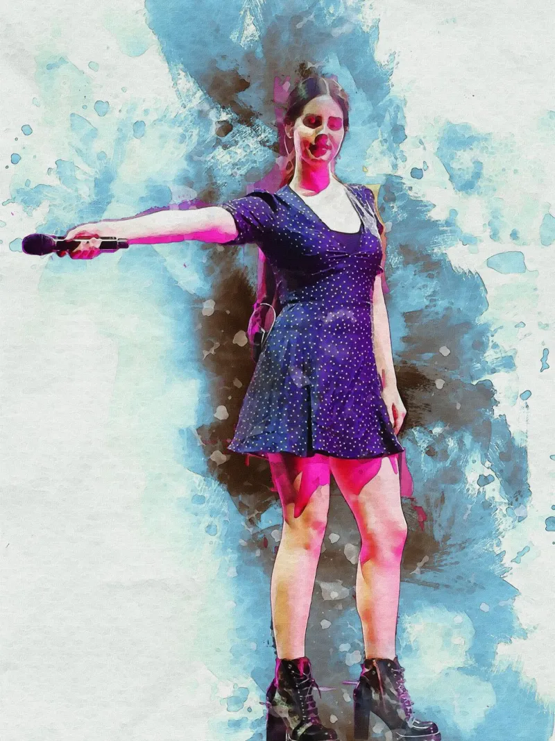 Smudge Lana Del Rey Live pellicola backlit da Gunawan Rb